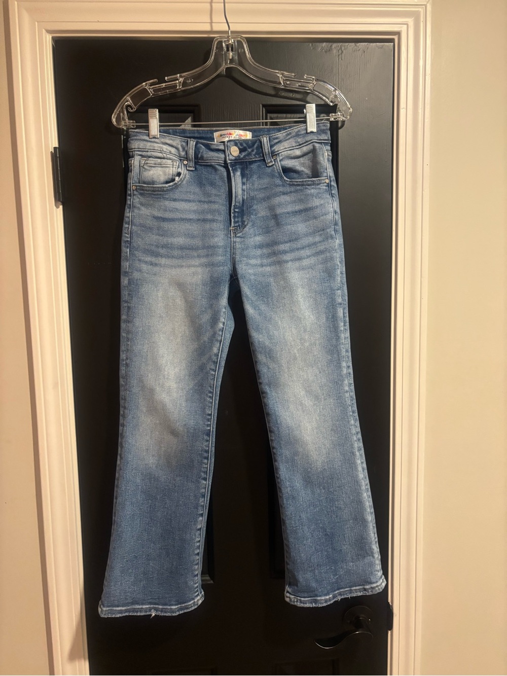 Light Blue Flare Jeans for Women - Classic Flare Fit . Freckled Poppy Risen
